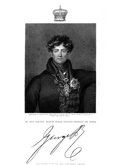 Georg IV., König von Großbritannien und Irland und von Hannover, 19. Jahrhundert von E. Scriven