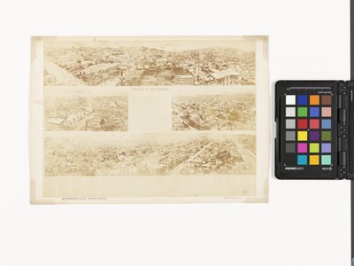 Schlüssel zum Panorama von San Francisco, vom California Street Hill von Eadweard Muybridge