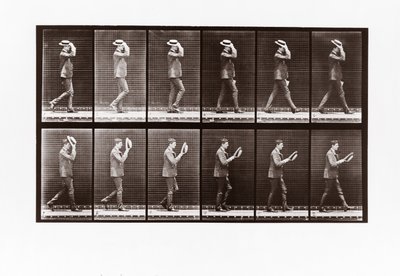 Mann zieht seinen Hut, Platte 44 aus Animal Locomotion von Eadweard Muybridge