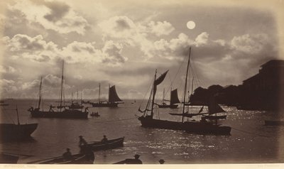 Mondlichteffekt - Bucht von Panama von Eadweard Muybridge