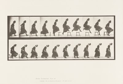 Tafel 156. Springen; Laufen, gerader Hochsprung von Eadweard Muybridge