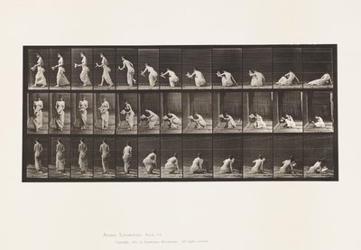 Tafel 271. Vom Boden aufstehen mit einem Papier in der linken Hand von Eadweard Muybridge