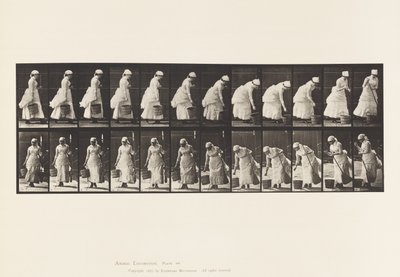 Tafel 437. Eimer abstellen und zum Fegen vorbereiten von Eadweard Muybridge