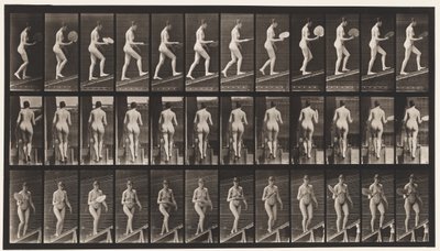 Aufsteigende Neigung, Fächer schwenkend von Eadweard Muybridge