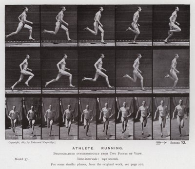 Die menschliche Figur in Bewegung: Athlet, laufend von Eadweard Muybridge