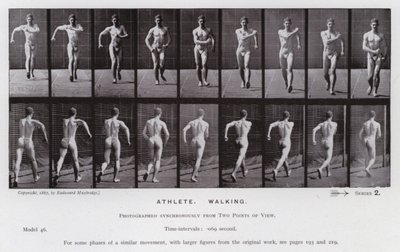 Die menschliche Figur in Bewegung: Athlet, Gehend von Eadweard Muybridge