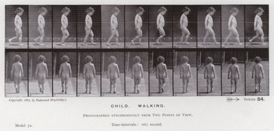 Die menschliche Figur in Bewegung: Kind, Gehend von Eadweard Muybridge