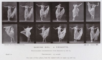 Die menschliche Figur in Bewegung: Tanzendes Mädchen, eine Pirouette von Eadweard Muybridge