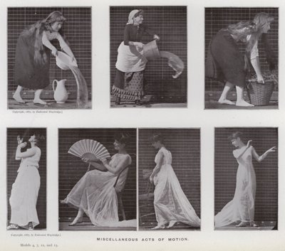 Die menschliche Figur in Bewegung: Verschiedene Bewegungsakte von Eadweard Muybridge