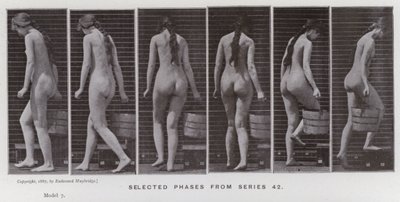 Die menschliche Figur in Bewegung: Ausgewählte Phasen aus Serie 42 von Eadweard Muybridge