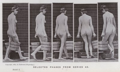 Die menschliche Figur in Bewegung: Ausgewählte Phasen aus Serie 43 von Eadweard Muybridge