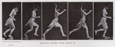 Die menschliche Figur in Bewegung: Ausgewählte Phasen aus Serie 54 von Eadweard Muybridge