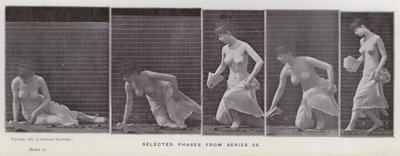 Die menschliche Figur in Bewegung: Ausgewählte Phasen aus Serie 56 von Eadweard Muybridge