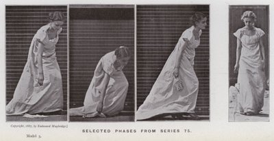 Die menschliche Figur in Bewegung: Ausgewählte Phasen aus Serie 75 von Eadweard Muybridge