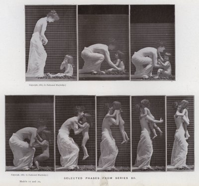 Die menschliche Figur in Bewegung: Ausgewählte Phasen aus Serie 80 von Eadweard Muybridge