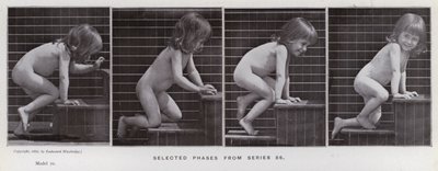 Die menschliche Figur in Bewegung: Ausgewählte Phasen aus Serie 86 von Eadweard Muybridge