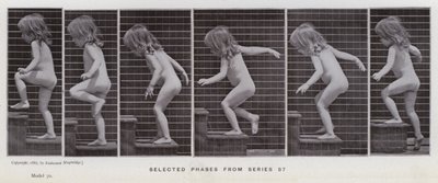 Die menschliche Figur in Bewegung: Ausgewählte Phasen aus Serie 87 von Eadweard Muybridge