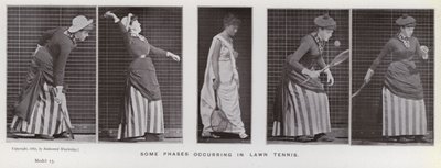 Die menschliche Figur in Bewegung: Einige Phasen beim Rasentennis von Eadweard Muybridge