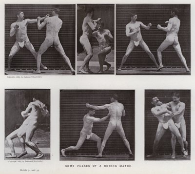 Die menschliche Figur in Bewegung: Einige Phasen eines Boxkampfes von Eadweard Muybridge