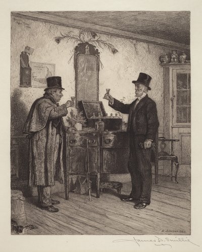 Ein Glas mit dem Gutsherrn von Eastman Johnson
