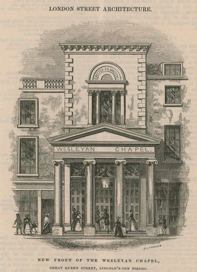 Neue Front der Wesleyanischen Kapelle, Great Queen Street, Lincoln