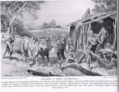 Bau eines Stammesheims, Illustration aus 