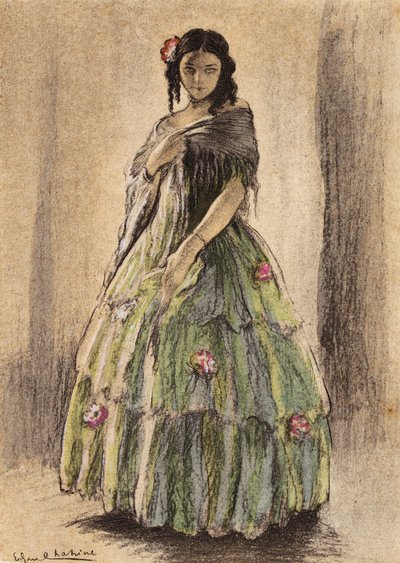 Illustration für Madame Bovary von Gustave Flaubert von Edgar Chahine