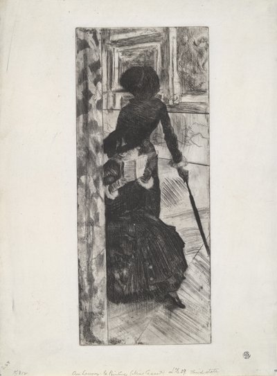 Im Louvre: Die Malerei (Mary Cassatt), ca. 1879-80 von Edgar Degas