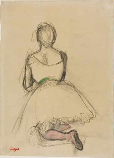Kniende Tänzerin, von hinten gesehen von Edgar Degas