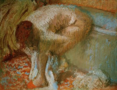 Frau, sich nach dem Bad die Füße abtrocknend von Edgar Degas
