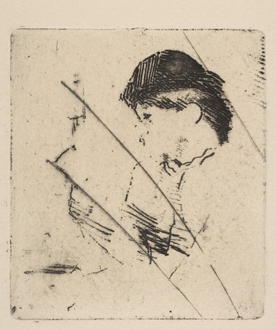 Kopf und Schultern einer jungen Frau im Profil I, ca. 1879 von Edgar Degas