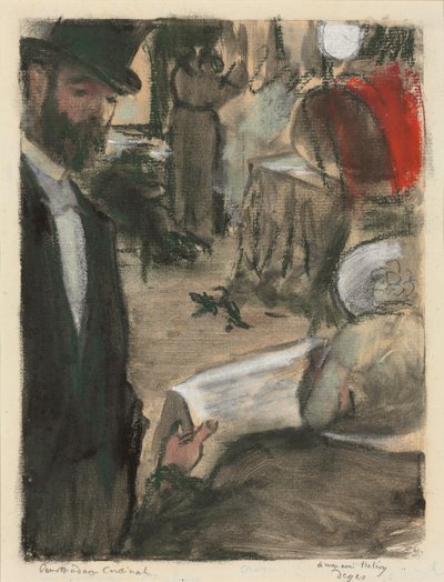 Ludovic Halevy fand Madame Cardinal in einer Lounge, 1876-1877 von Edgar Degas