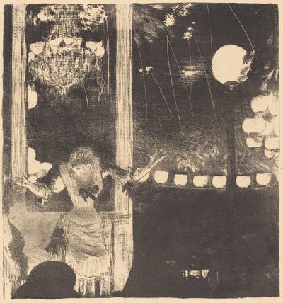 Mademoiselle Bécat im Café des Ambassadeurs (Aux Ambassadeurs: Mlle Bécat) von Edgar Degas