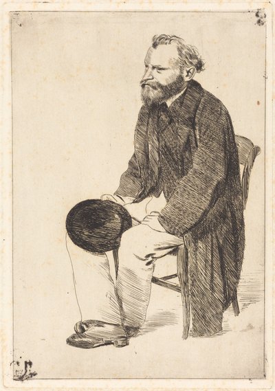 Manet sitzt, nach links gewandt von Edgar Degas