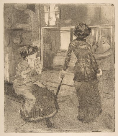Mary Cassatt im Louvre: Die etruskische Galerie (1879-80) von Edgar Degas