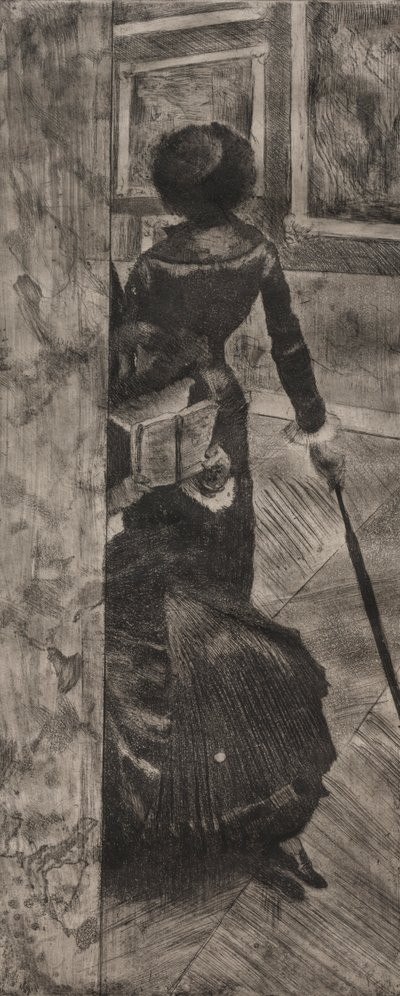 Mary Cassatt im Louvre: Die Gemäldegalerie, 1879-1880 von Edgar Degas