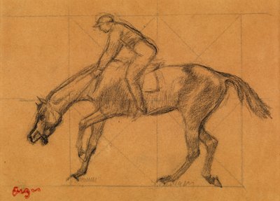 Das Ende des Rennens, ca. 1882 von Edgar Degas