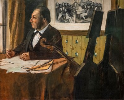 Der Cellist Louis-Marie Pilet. Um 1868-1869 von Edgar Degas