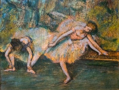 Zwei Tänzerinnen. Um 1900. Pastell auf Papier auf Karton. von Edgar Degas