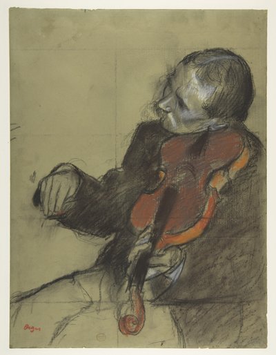 Violinist, Studie für „Die Tanzstunde“ von Edgar Degas