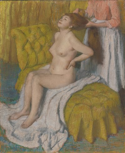 Frau, die ihr Haar kämmt, ca. 1886-88 von Edgar Degas