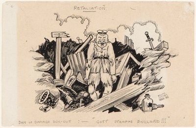 Vergeltung, Dan of Damage Dug-Out: Gott strafe England!!!, 1917 von Edgar Fryer
