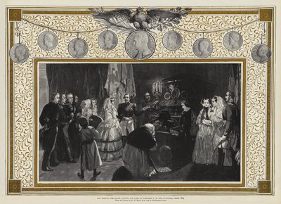 Ihre Majestät die Königin besucht das Grab von Napoleon I. in den Invalides, Paris, 1855 von Edgar Melville Ward