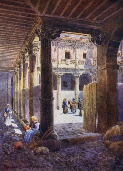 Nordspanien: Burgos, Patio des Casa de Miranda von Edgar T. A. Wigram