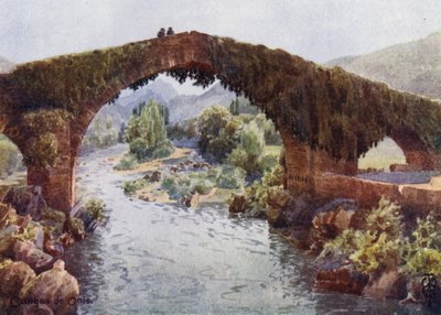 Nordspanien: Cangas de Onis, Die Brücke über den Sella von Edgar T. A. Wigram