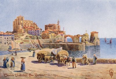 Nordspanien: Castro Urdiales, Der Hafen von Edgar T. A. Wigram