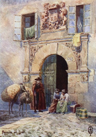 Nordspanien: Leon, eine alte Palasttür von Edgar T. A. Wigram