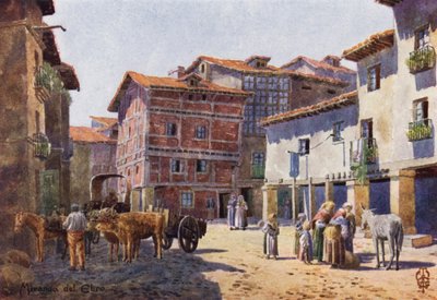 Nordspanien: Miranda del Ebro, Eine Ecke in der Stadt von Edgar T. A. Wigram