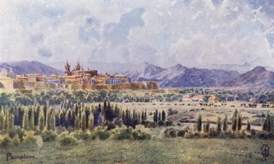 Nordspanien: Pamplona, von der Straße zur Grenze von Edgar T. A. Wigram