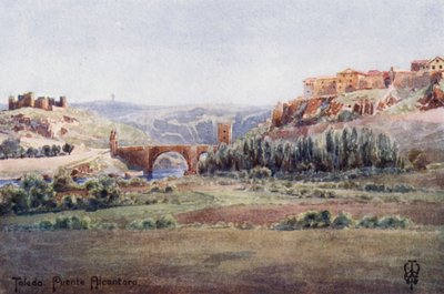 Nordspanien: Toledo, Brücke von Alcantara, von der Illescas-Straße von Edgar T. A. Wigram